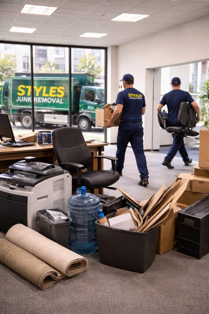 Office cleanout and commercial waste removal services in Connecticut.