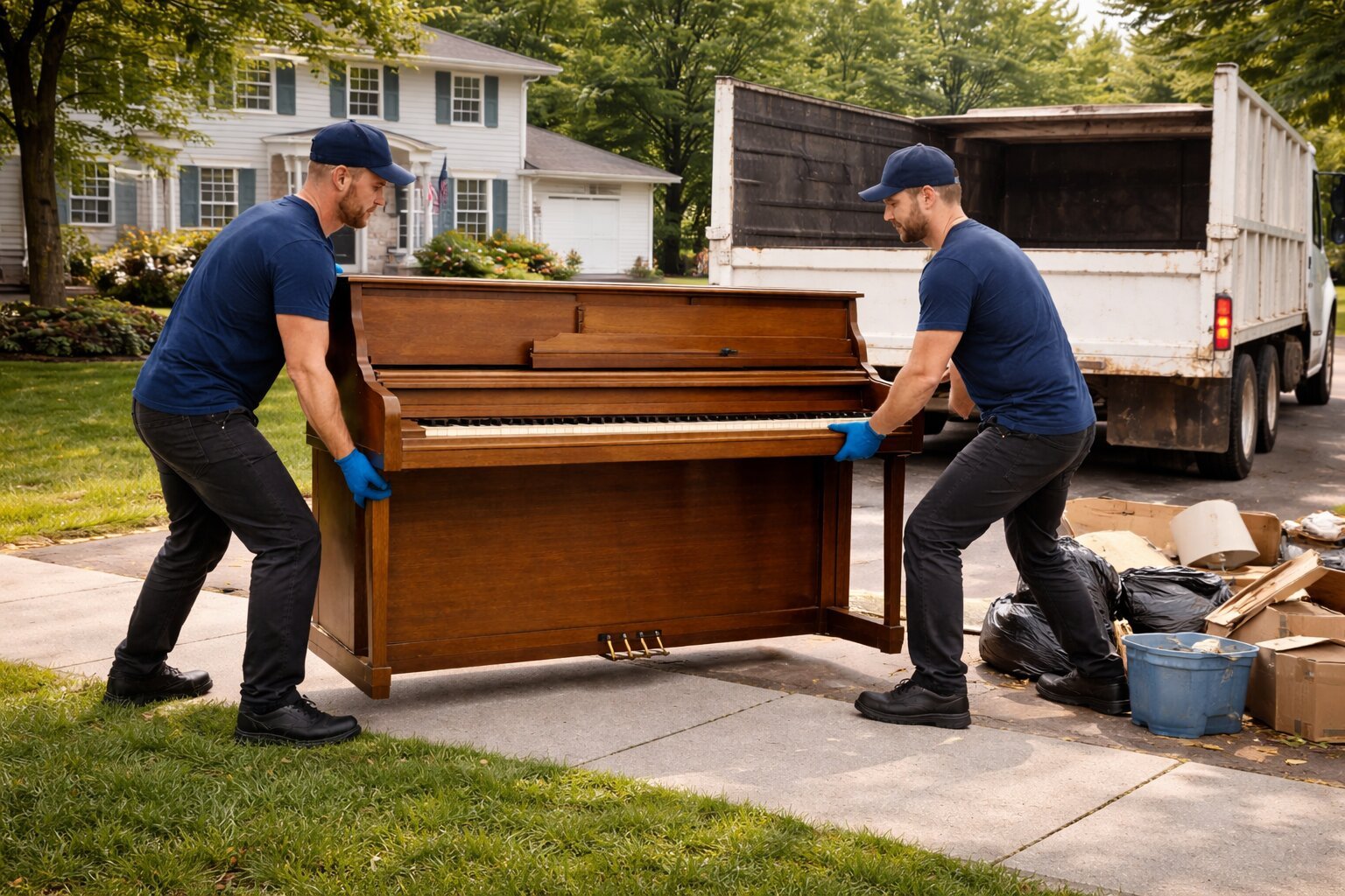 Residential Junk Removal, truck parked in Newington, CT, ready for hauling services.